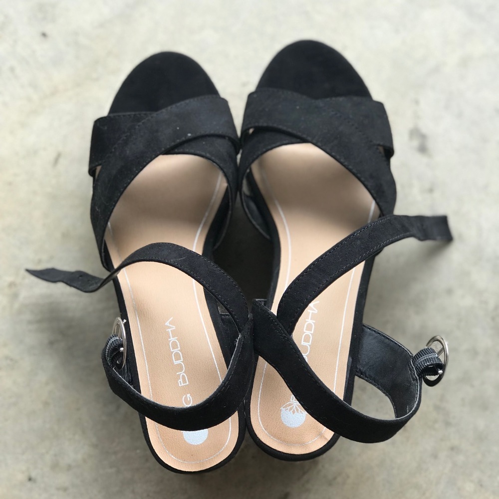 Black espadrilles.